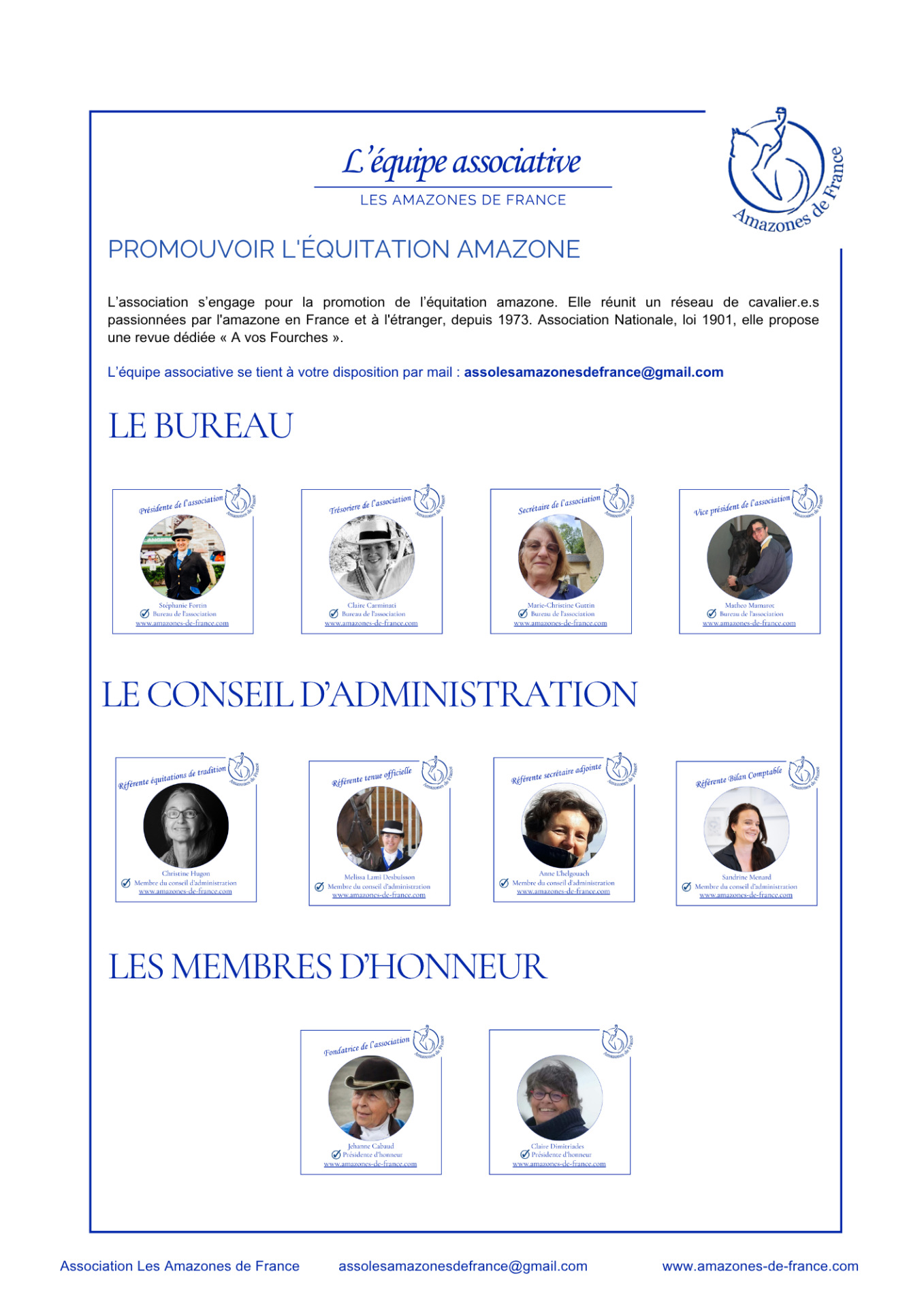 Equipe associative les amazones de france