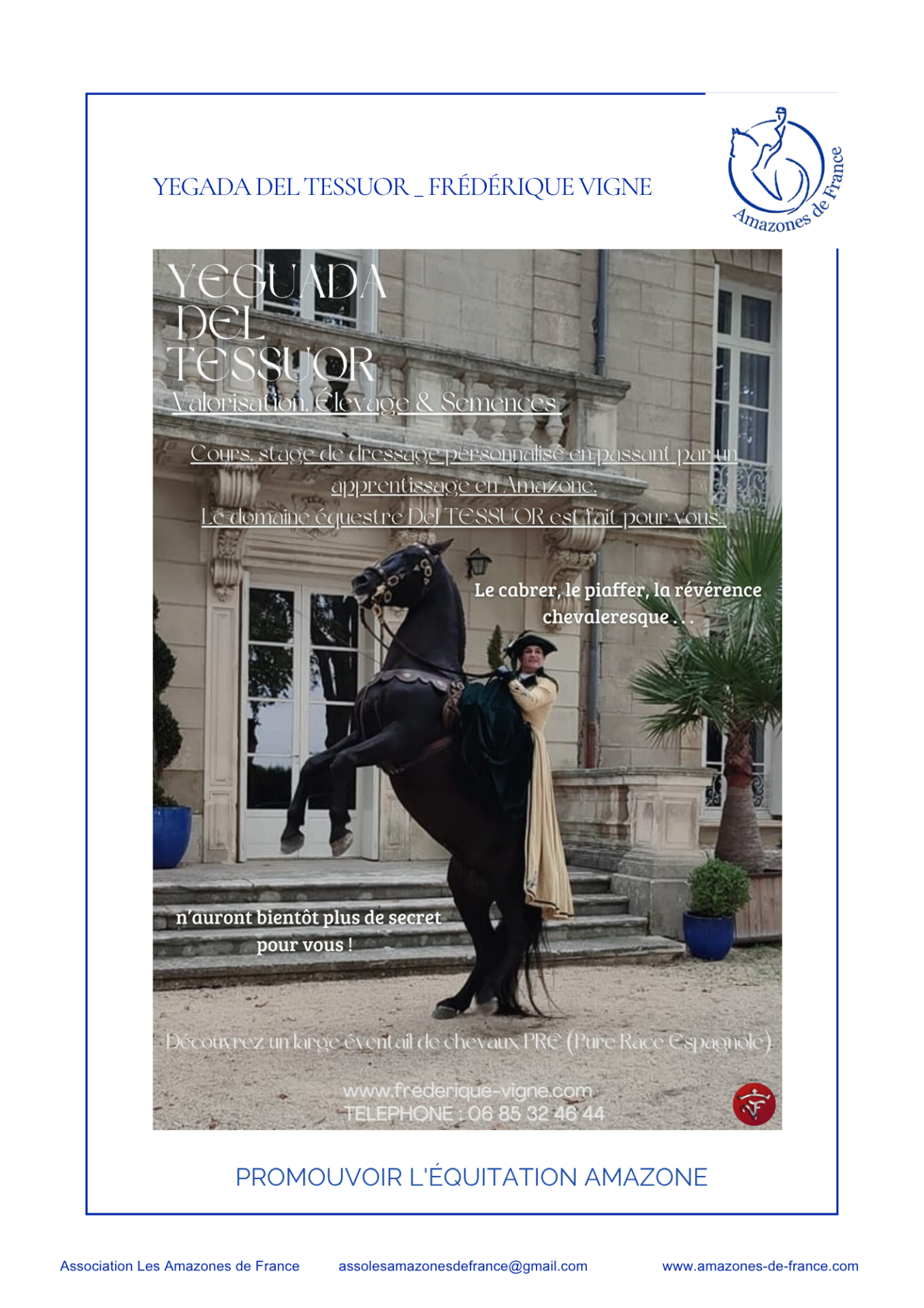 Yegada del tessuor frederique vigne professionnels adherents les amazones de france